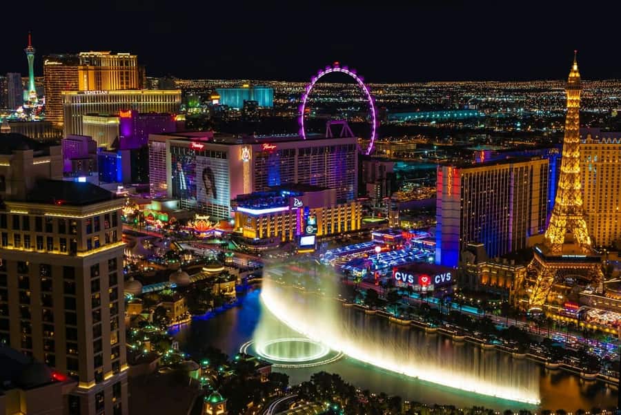 Las Vegas, NV skyline at night